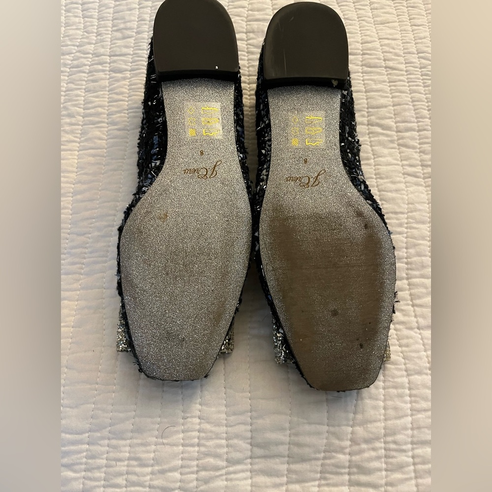 JCrew Sally Ballet Flat in Tweed w/ Glitter Bow - Picture 3 of 4